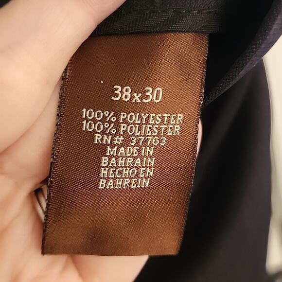 Perry Ellis 38x30 Mens Dark Charcoal Dress Pants - Picture 8 of 9